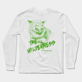 Wolf, The Wilderness- Green Design Long Sleeve T-Shirt